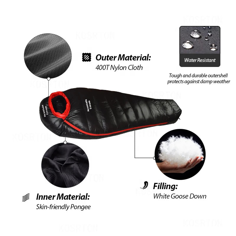 White Goose Down Mummy Sleeping Bag | Three Seasons