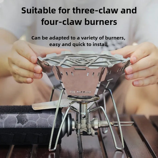 Stainless Steel Windshield | Removable Fire Energy-Saving Cover for Camping Furnace