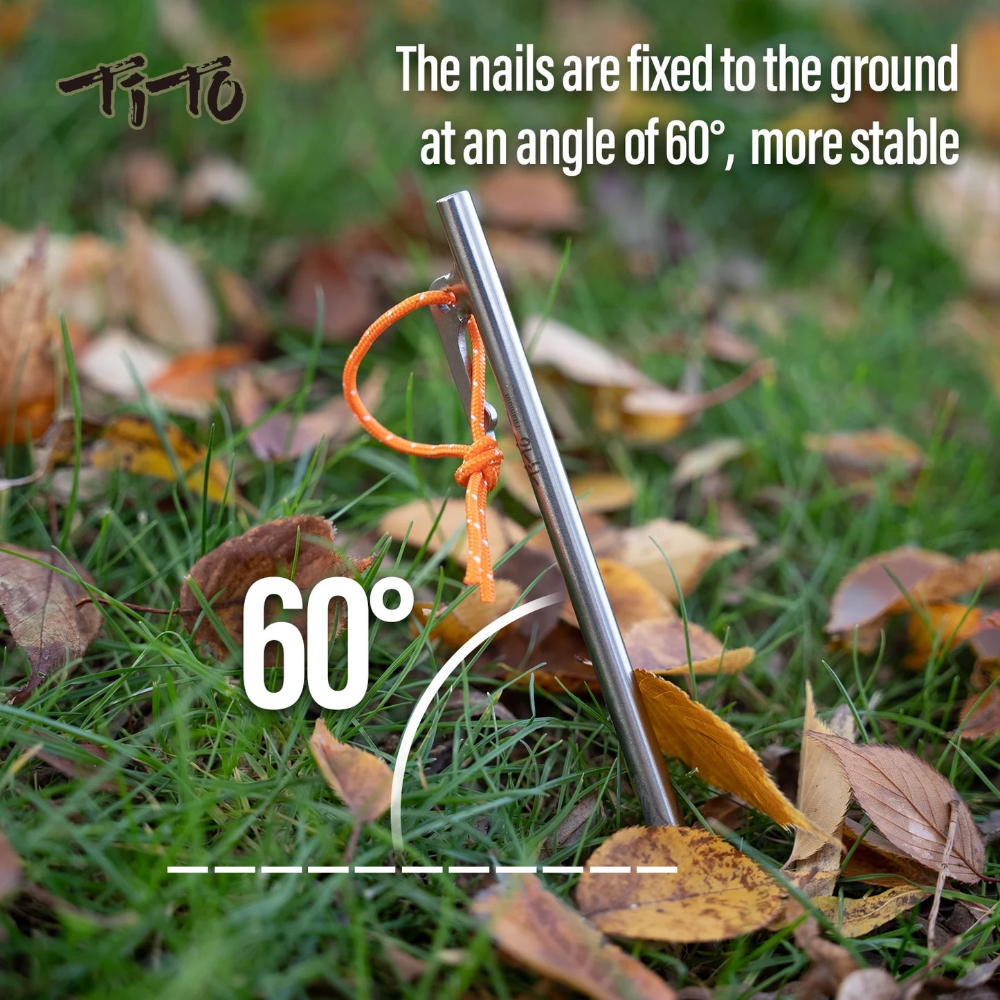 TiTo Titanium Alloy Tent Pegs | Ultralight Anti-bending Camping Stakes (20-40cm)