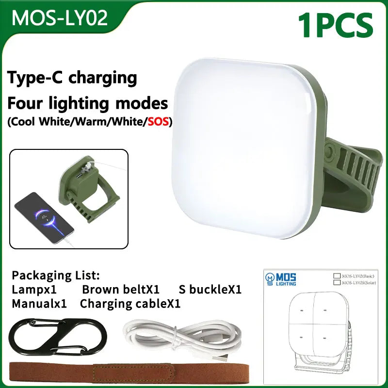 Rechargeable Camping Lantern with Magnet & Zoom | Portable Tent Lamp & Work Light