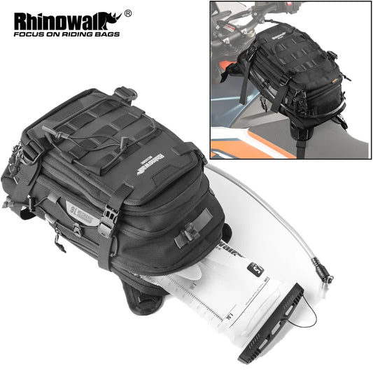 Motorcycle Tank Bag Backpack Set | 9L Multi-Compartment with 1.5L Water Bladder