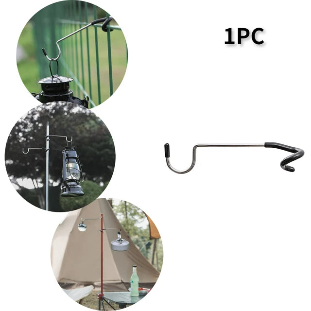 Stainless Steel Light Stand Holder Hooks | Portable Tent Pole Lamp Hanger