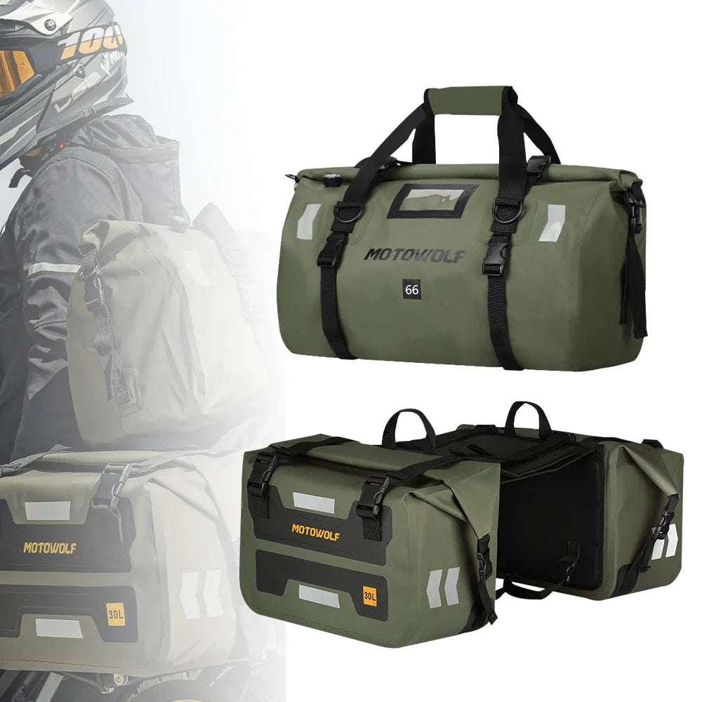 Universal Motorcycle Saddlebags | 40L 60L 66L Large Capacity Luggage