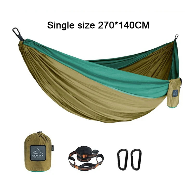 Portable Nylon Parachute Fabric Camping Hammock