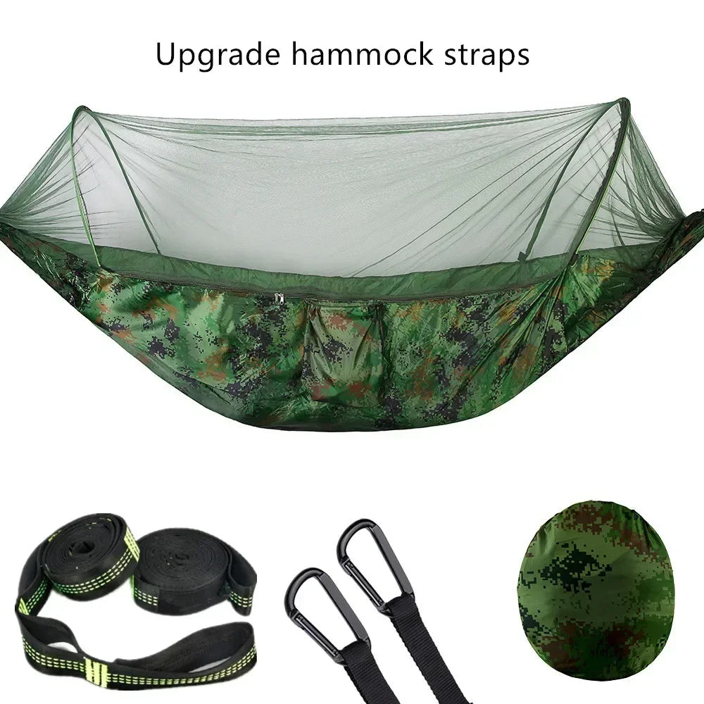 Pop-Up Portable Hammock with Mosquito Net | Lightweight Parachute Hammock