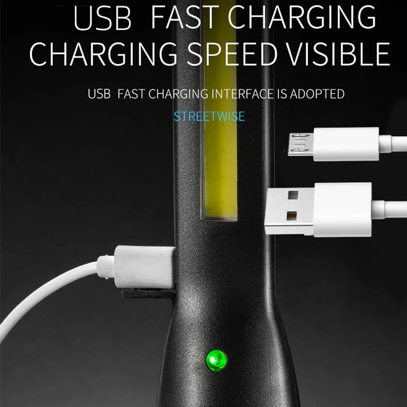 Portable COB Light | Magnetic LED Flashlight with Stepless Dimming