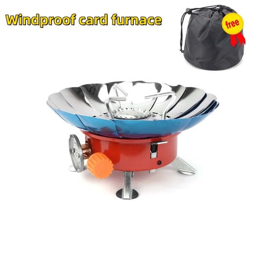 Windproof Portable Mini Card Camping Stove | Outdoor Burner