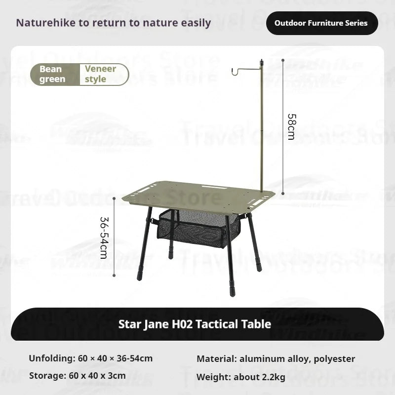 Multifunctional Camping Table | Adjustable Height Portable Folding Table
