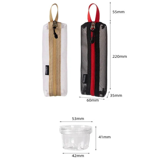 Portable Camping Spice Kit | 5 Clear Seasoning Bottles & Bag