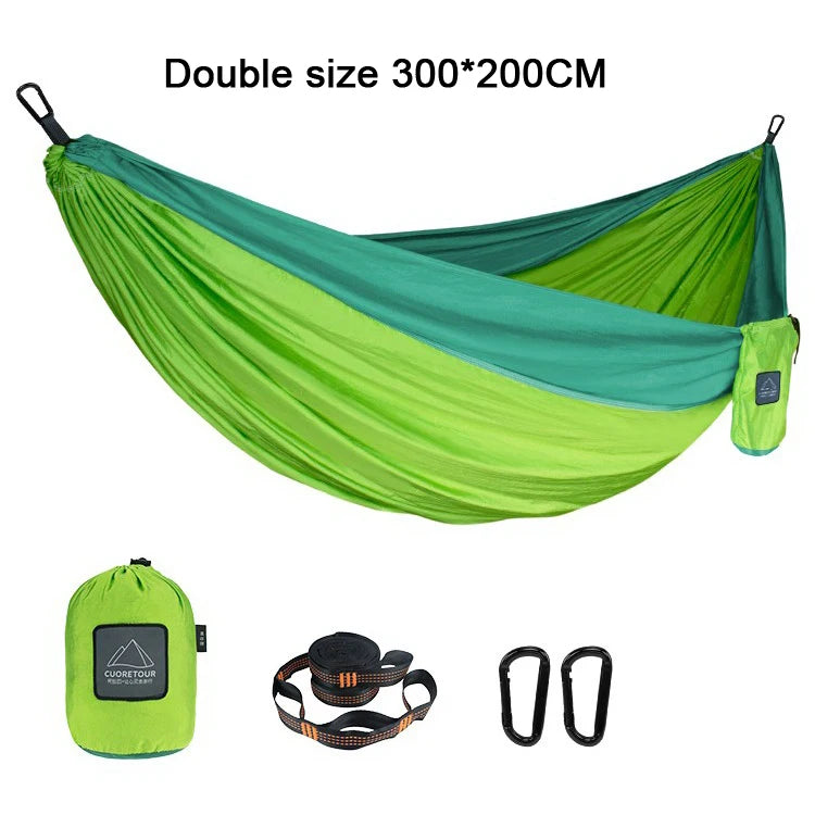 Portable Nylon Parachute Fabric Camping Hammock