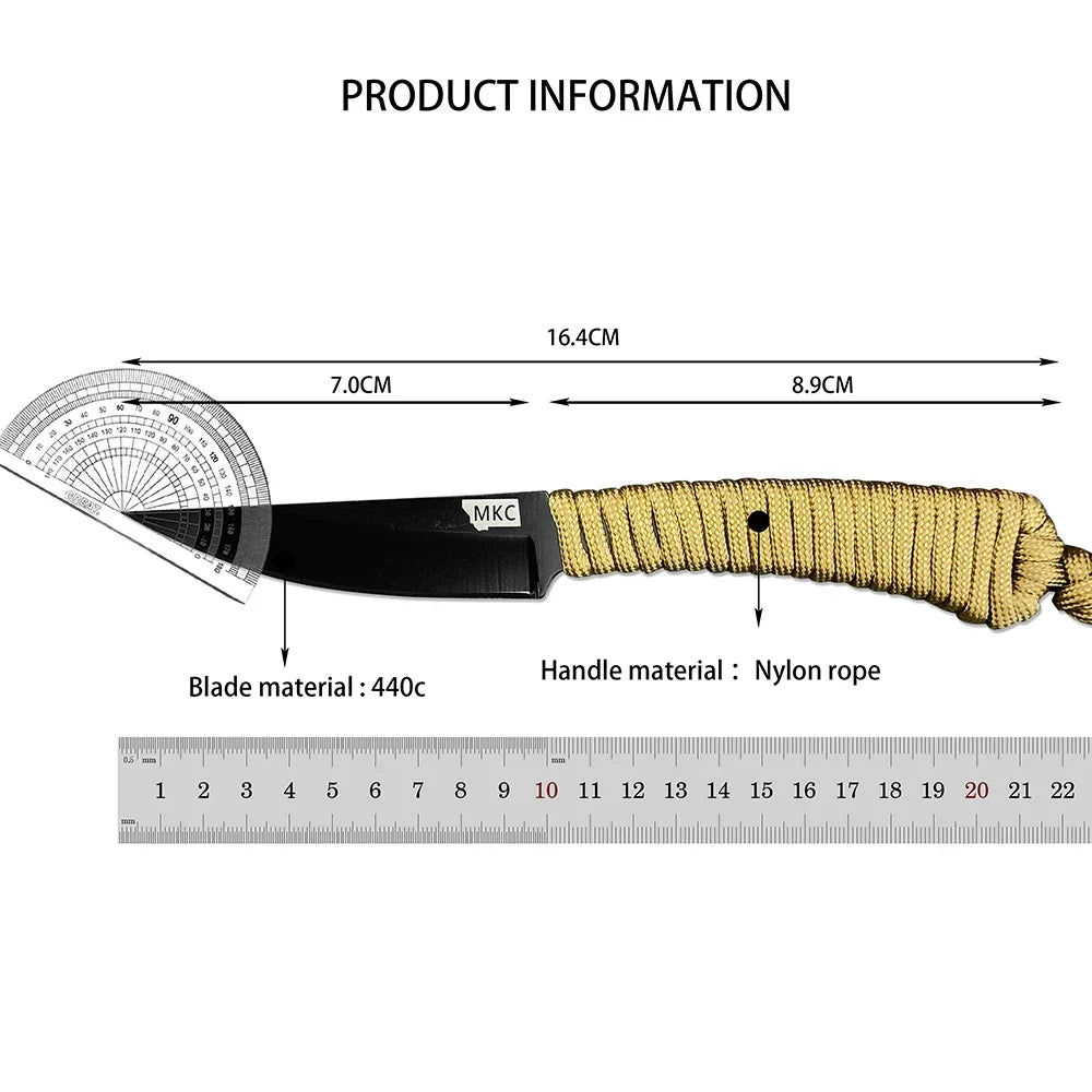 MKC 440C Fixed Blade Knife | Ultra-Sharp Survival Tool