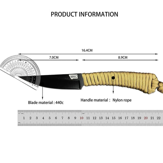 MKC 440C Fixed Blade Knife | Ultra-Sharp Survival Tool