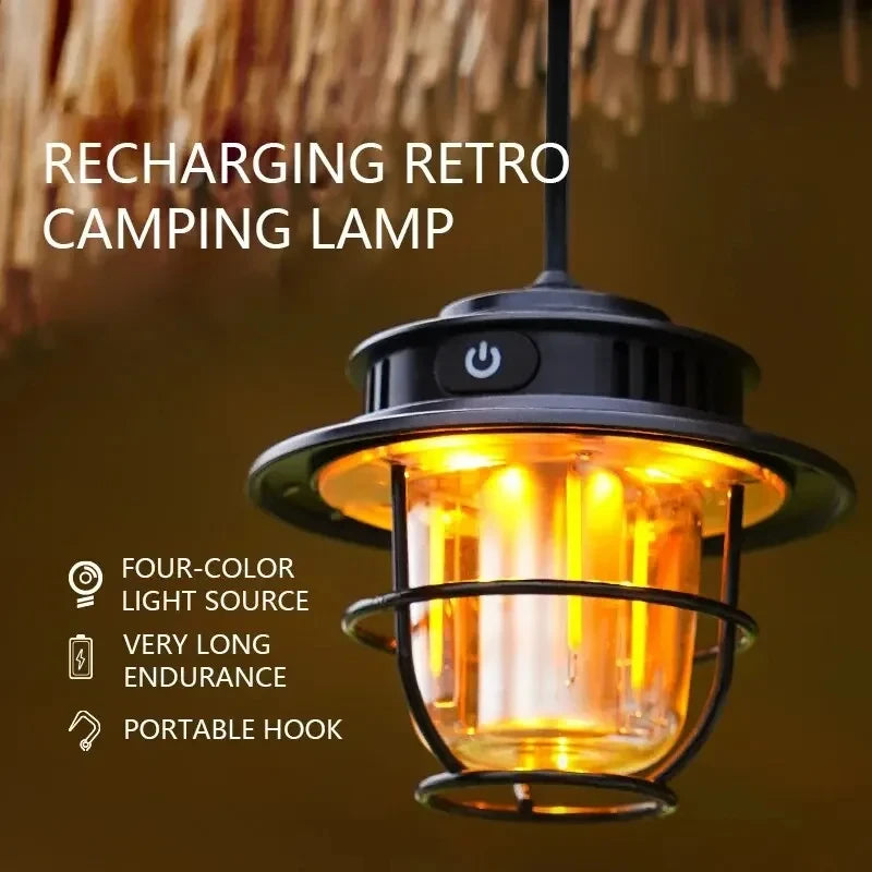 Portable Camping Lantern | Waterproof Emergency Light & Stepless Dimmable Tent Lamp