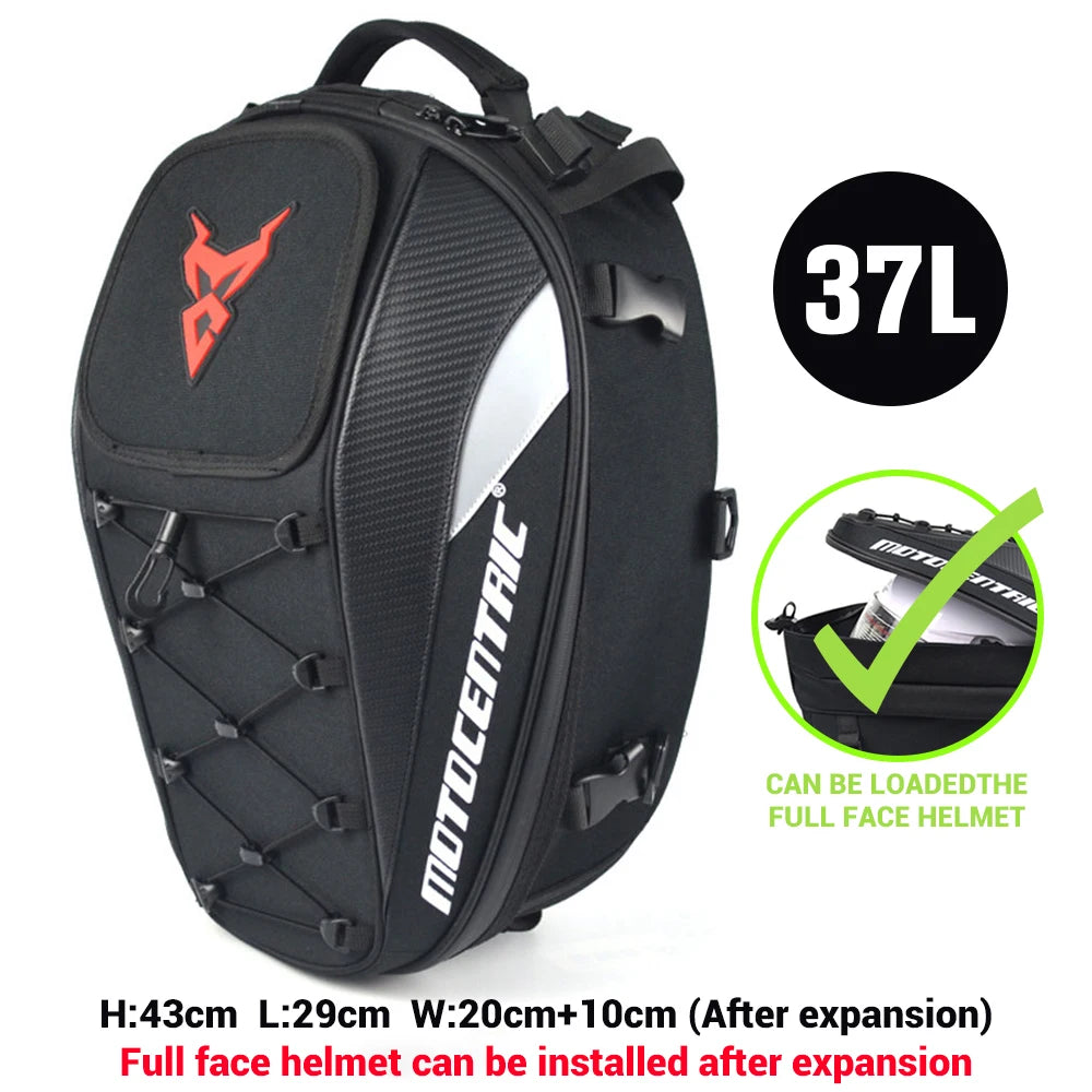 Waterproof High Capacity Motorcycle Tail Bag | Multifunction Backpack