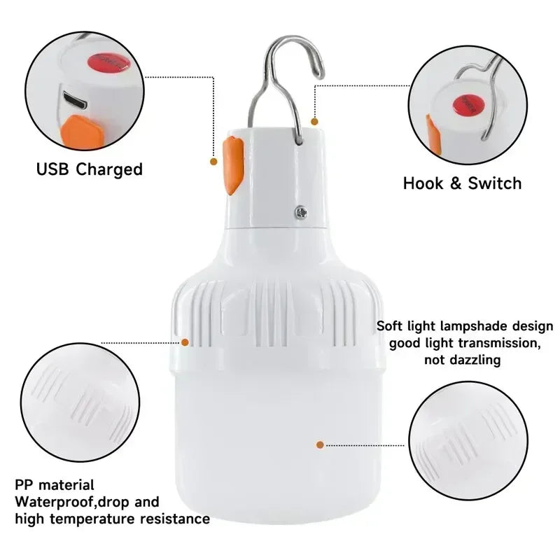 60W Light Outdoor Camping LED Light Bulb Lantern