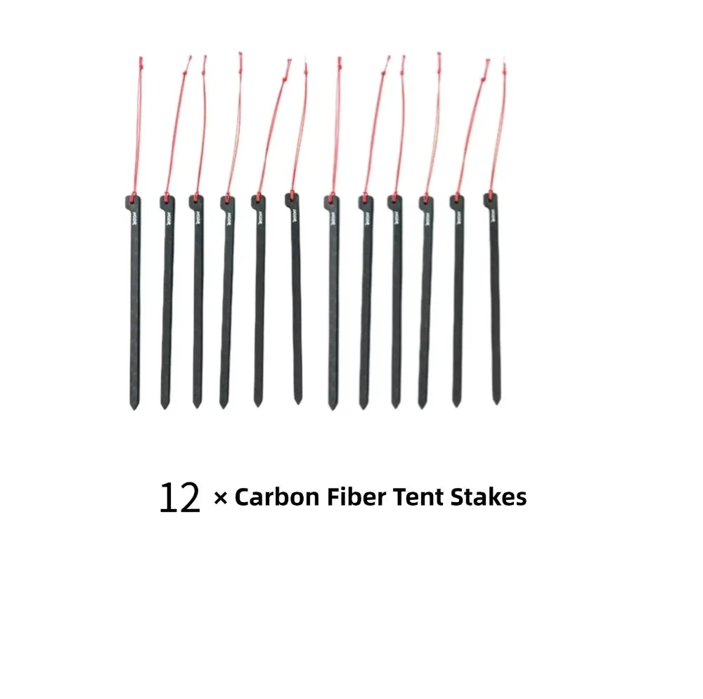 Ultralight Carbon Fiber Tent Pegs | 12cm, 3.7g Camping Stakes