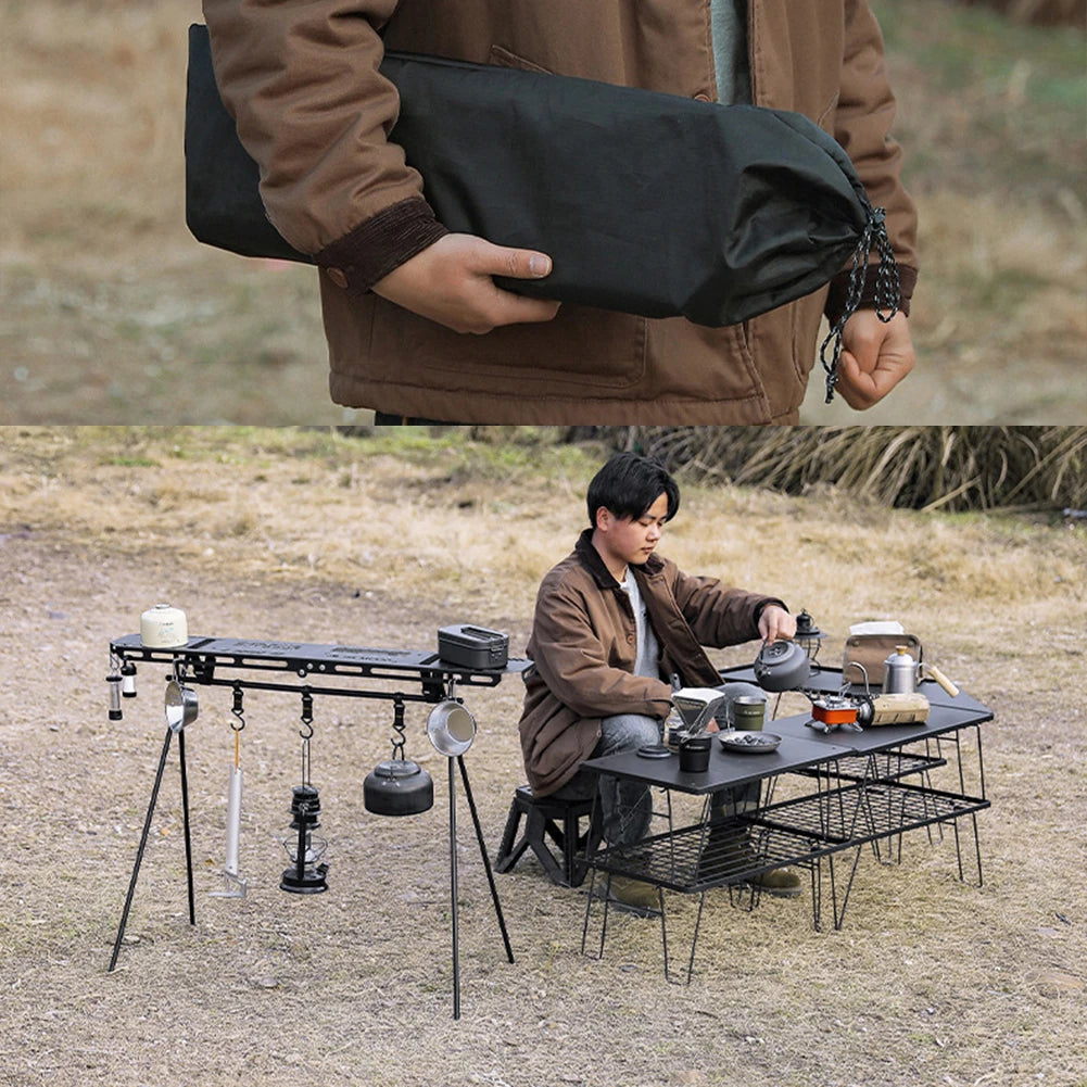 Foldable Camping Hanger Tripod Top Plate | Portable Hanging Rack