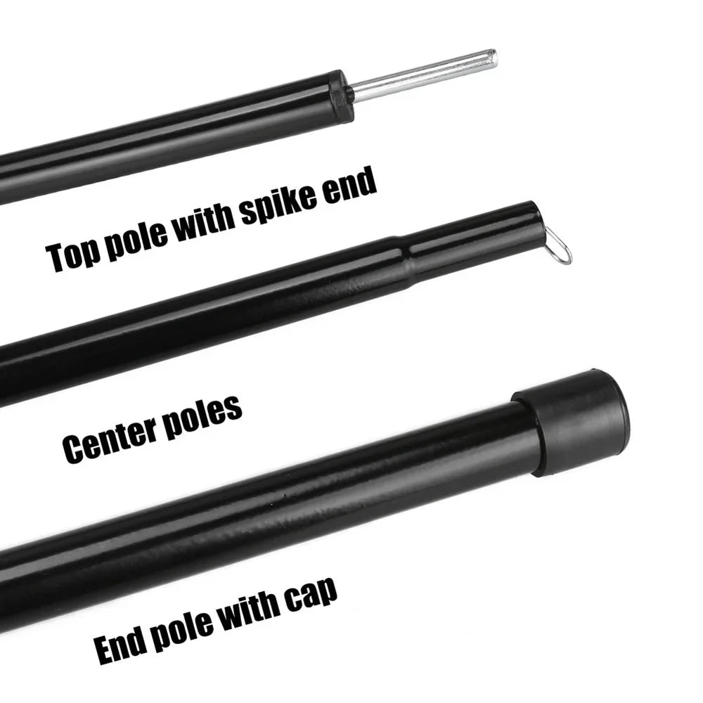 Telescopic Tent Pole Set (2) | Adjustable Aluminum Alloy Rods