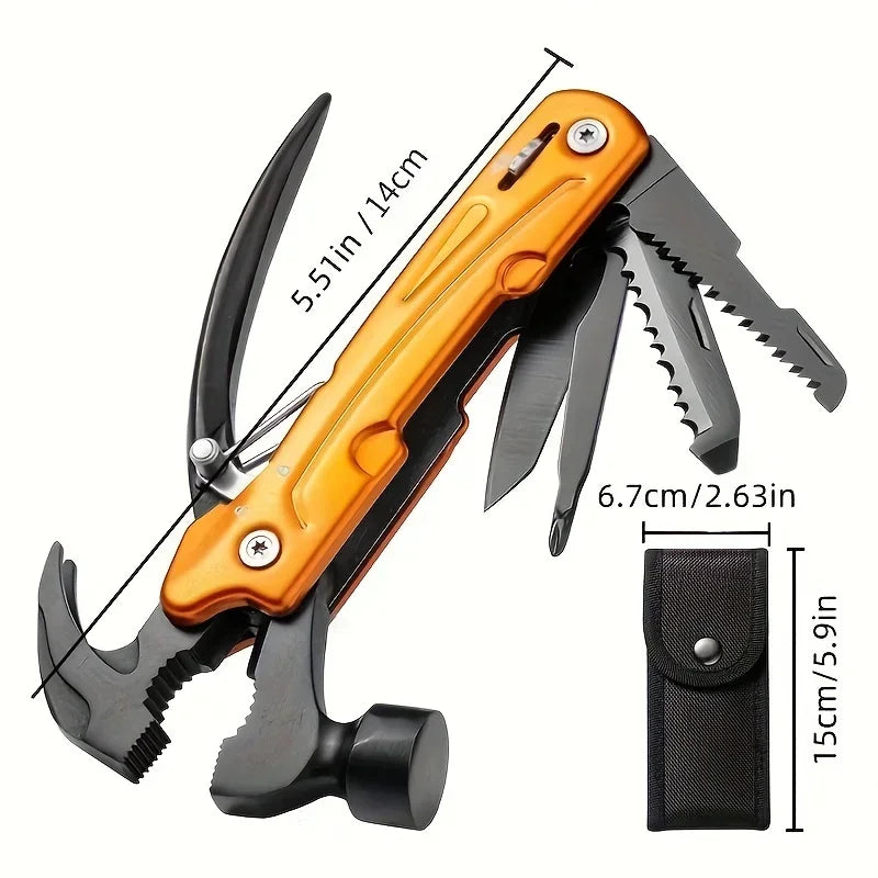 7-in-1 Stainless Steel Folding Multi-Tool Hammer | Heavy Duty