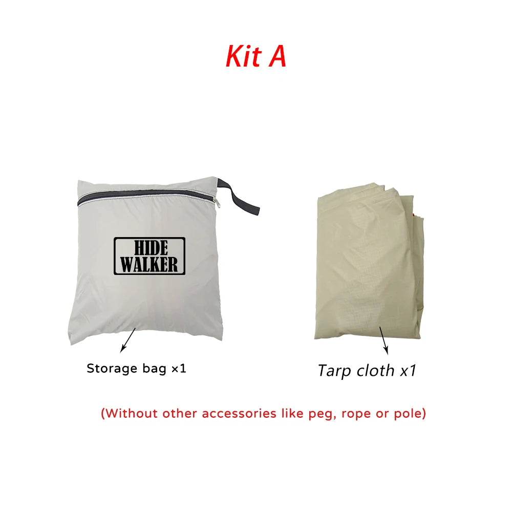 Black Coated Waterproof Camping Tarp | 99% UV Block Sun Shelter (3x3, 3x4, 3x5)