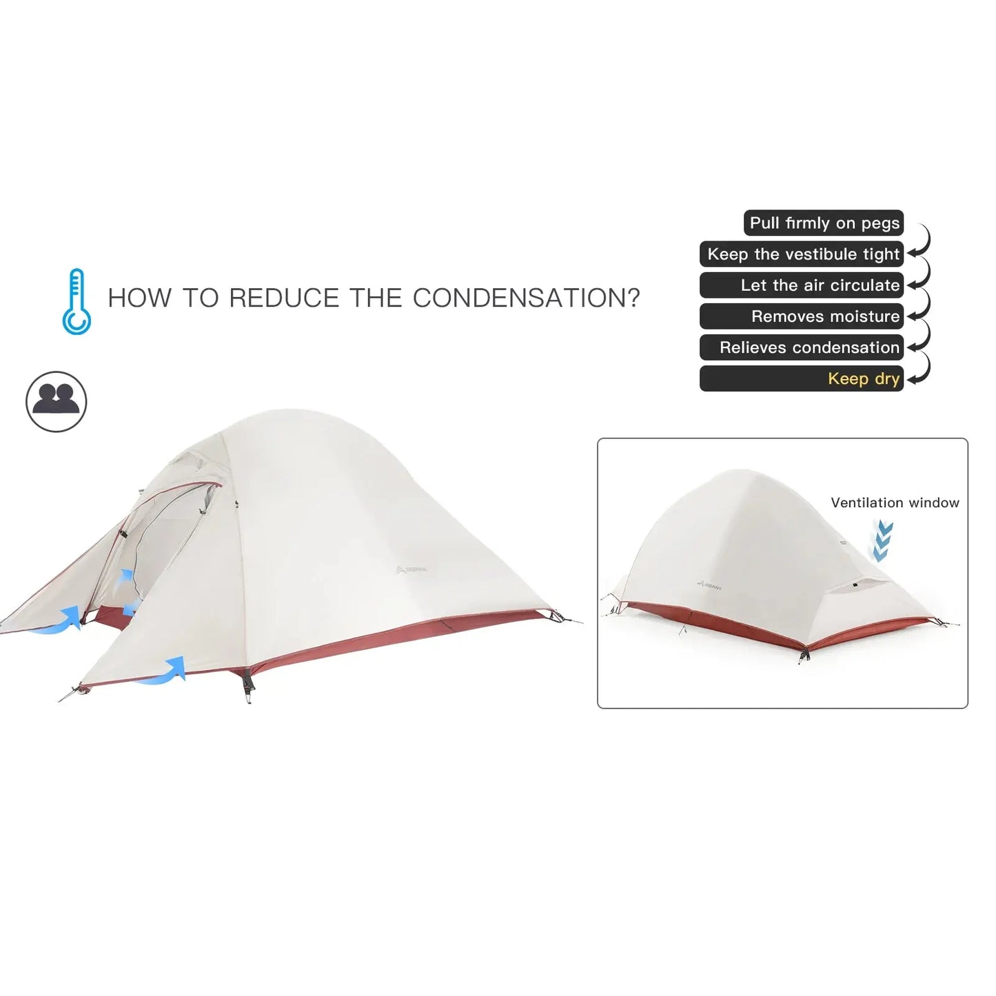 Ultralight 1-2 Person Camping Tent | 20D Waterproof Nylon