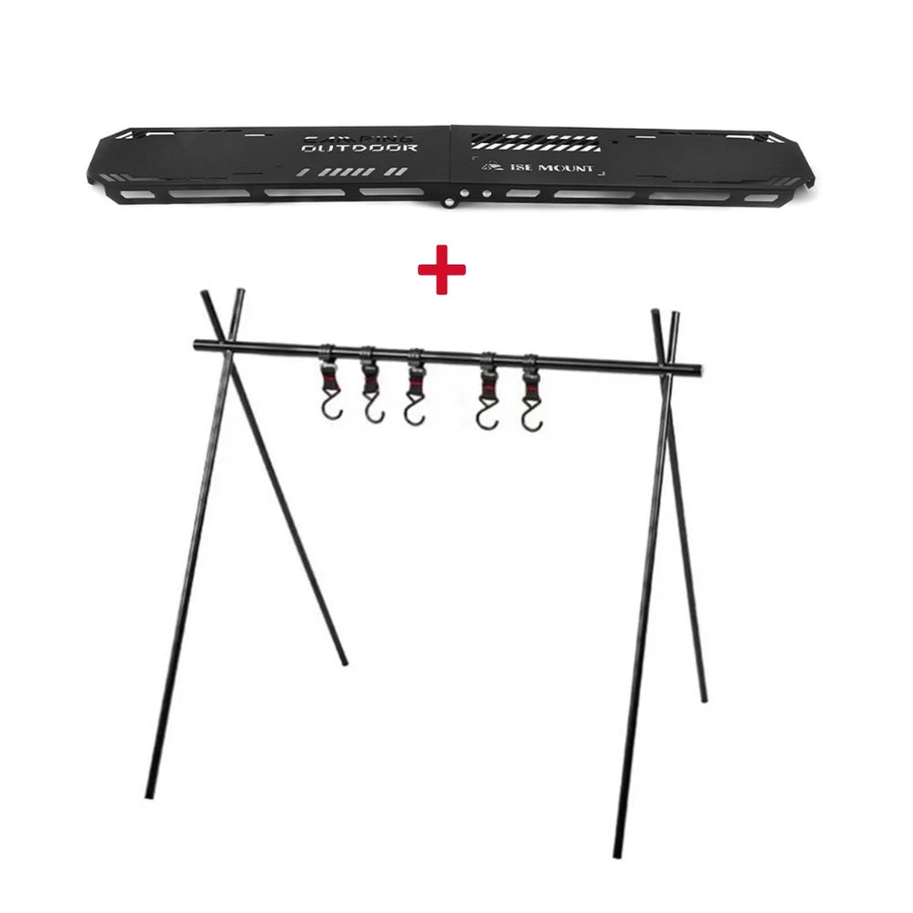 Foldable Camping Hanger Tripod Top Plate | Portable Hanging Rack