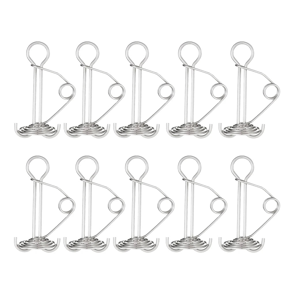 10Pcs Spiral Spring Deck Pegs | Adjustable Tent & Tarp Stakes for Decks
