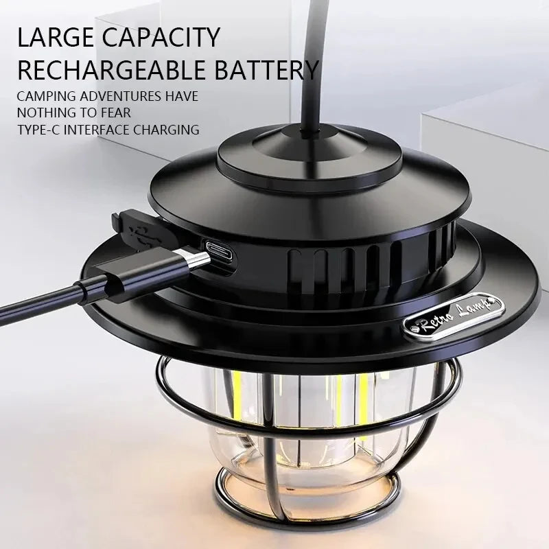 Portable Camping Lantern | Waterproof Emergency Light & Stepless Dimmable Tent Lamp