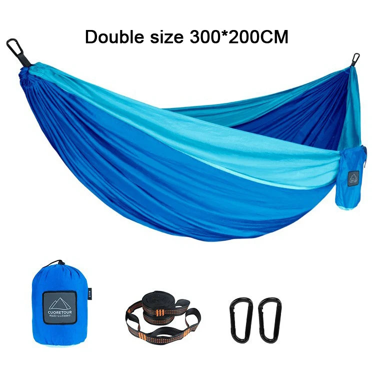 Portable Nylon Parachute Fabric Camping Hammock