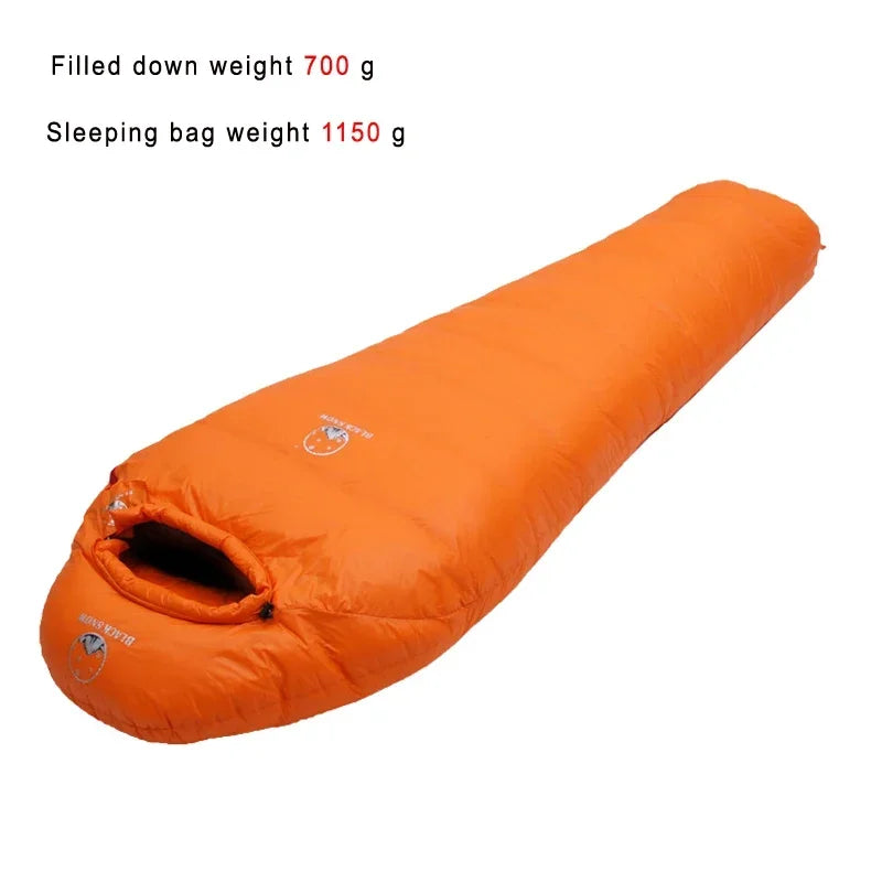 Very Warm White Goose Down Mummy Sleeping Bag | 4 Thickness Options