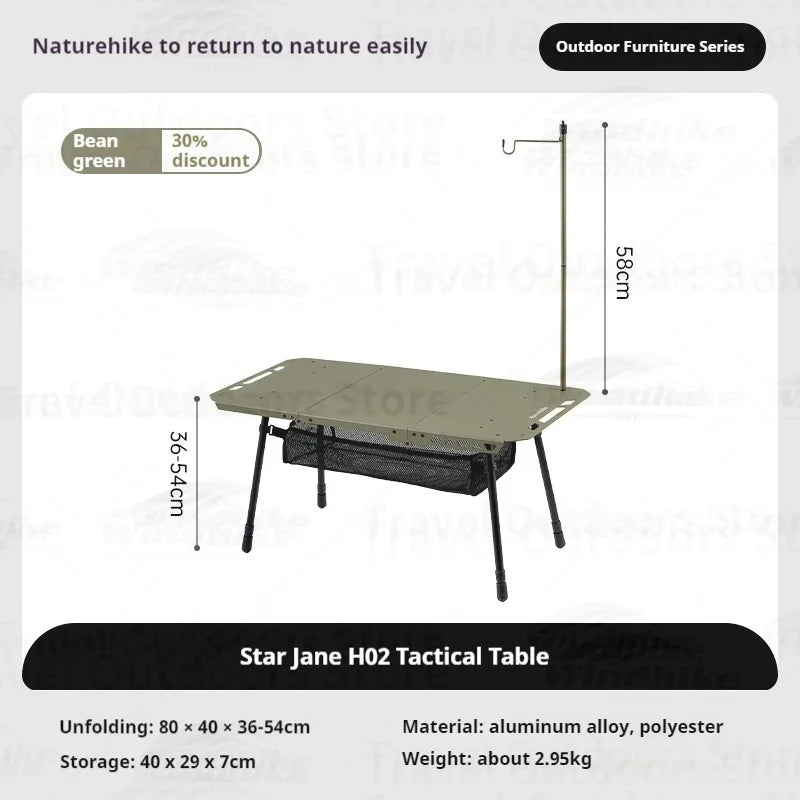 Multifunctional Camping Table | Adjustable Height Portable Folding Table