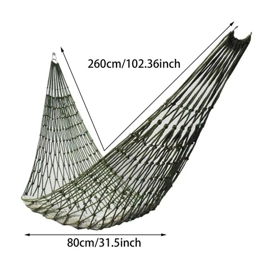 Outdoor Supplies Bold Mesh Hammock | Nylon Rope Single Hammock
