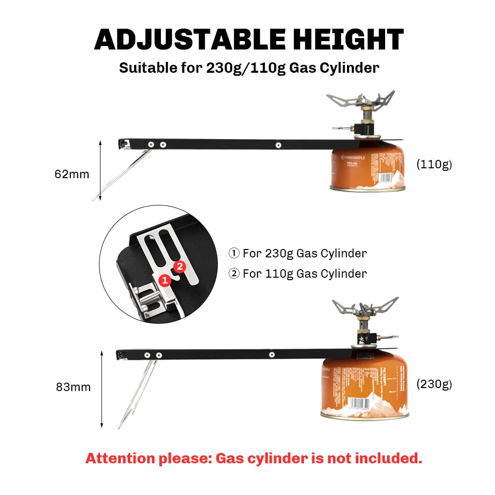 Ultralight Folding Aluminum Camping Gas Burner Rack Table (191g)