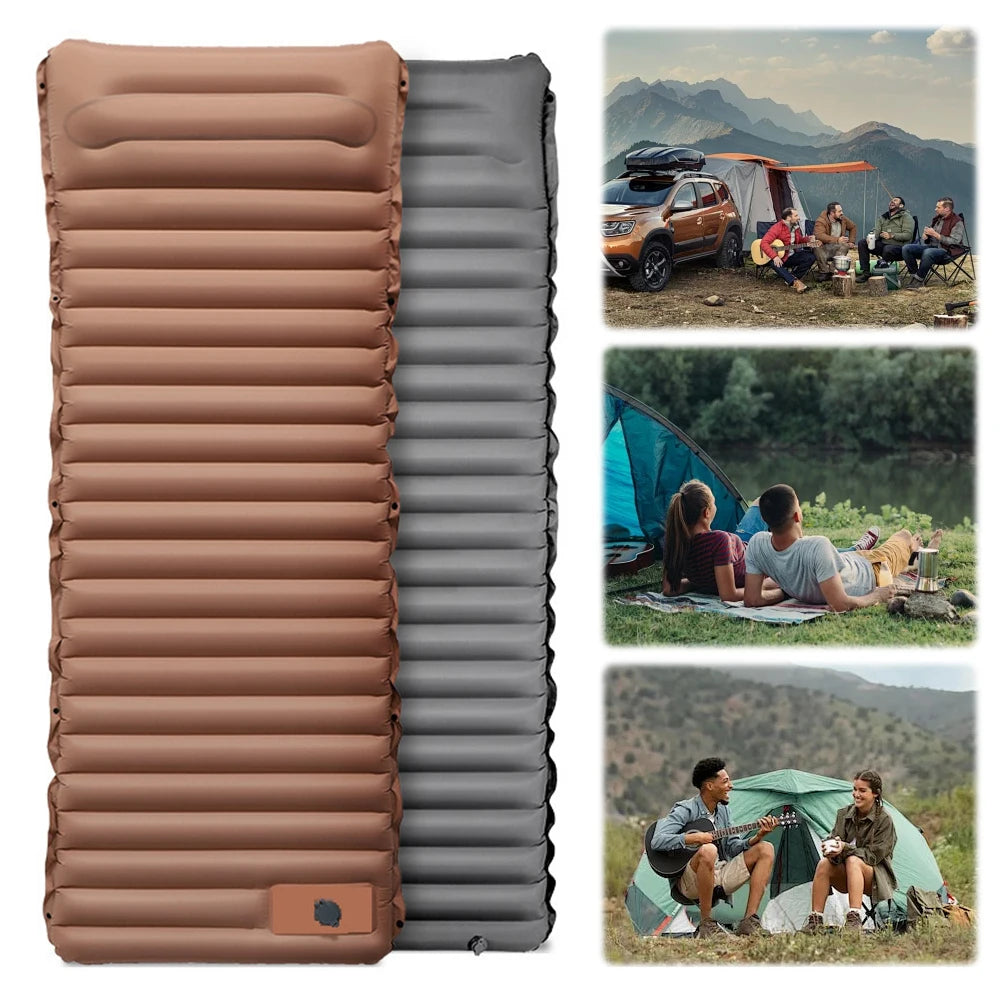 10cm Self-Inflating Sleeping Mat | Foot Pump & Pillow, Waterproof