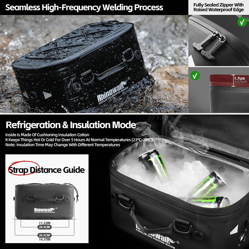 Motorcycle Top Bag | Waterproof Dry Top Side Case Expansion Bag Hardshell Saddle Luggage
