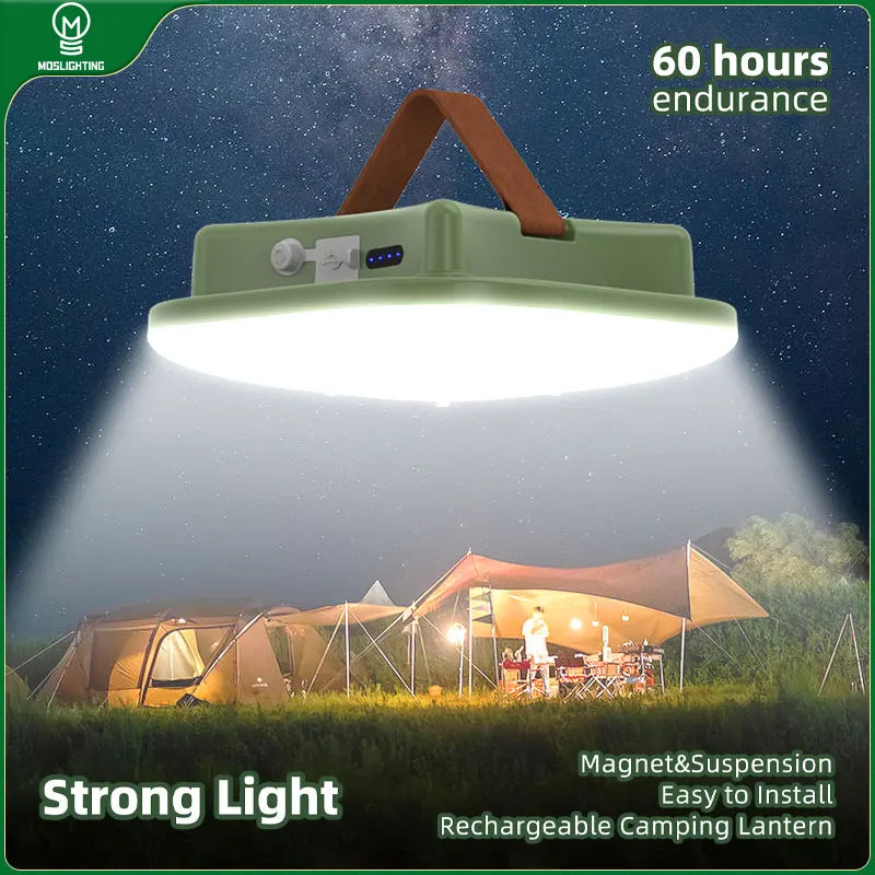 Rechargeable Camping Lantern with Magnet & Zoom | Portable Tent Lamp & Work Light