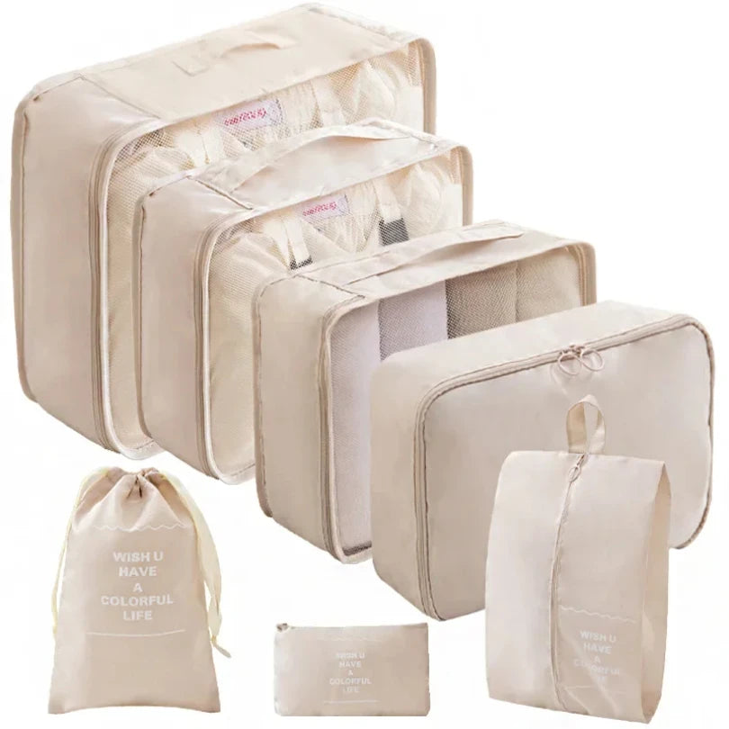 Travel Organizer Storage Bags Set | Portable Packing Cubes for Luggage