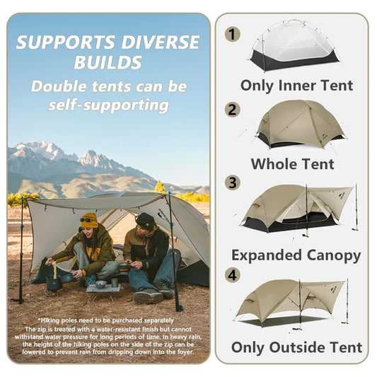 Mongar 2 UL Ultralight 1-2 Person Camping Tent | 15D Waterproof