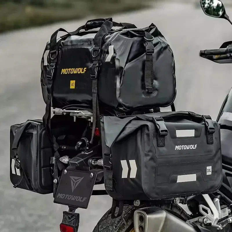 Universal Motorcycle Saddlebags | 40L 60L 66L Large Capacity Luggage
