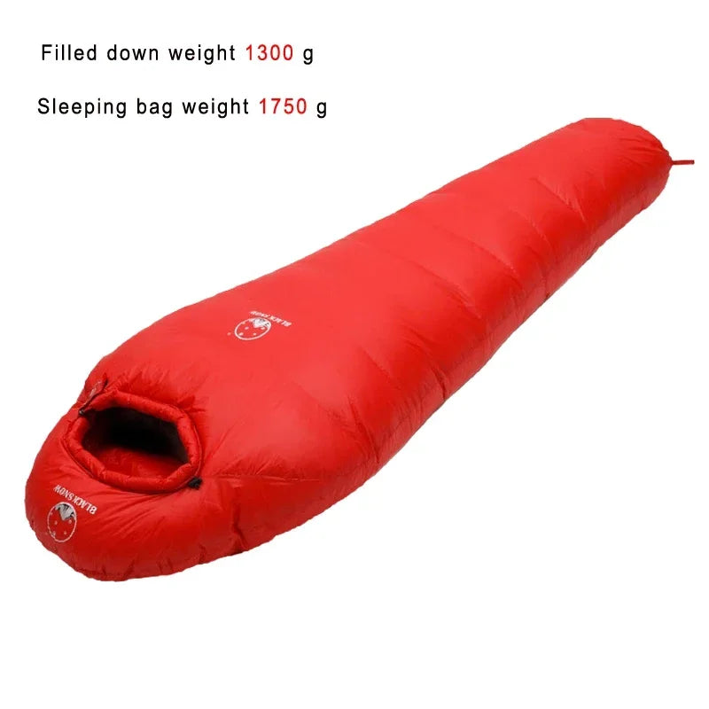 Very Warm White Goose Down Mummy Sleeping Bag | 4 Thickness Options