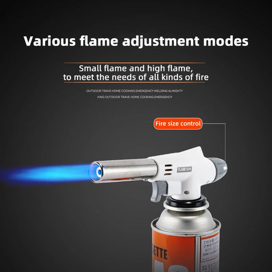 Portable Butane Gas Flame Torch | Auto-Ignition Cooking & BBQ Burner