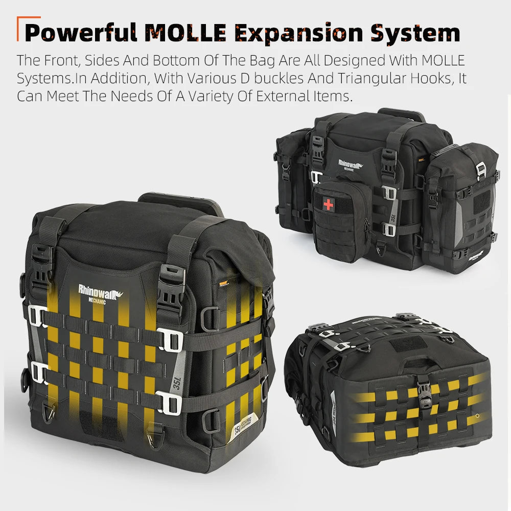 Waterproof 35L Motorcycle Side Bag | Anti-Fall Travel Luggage
