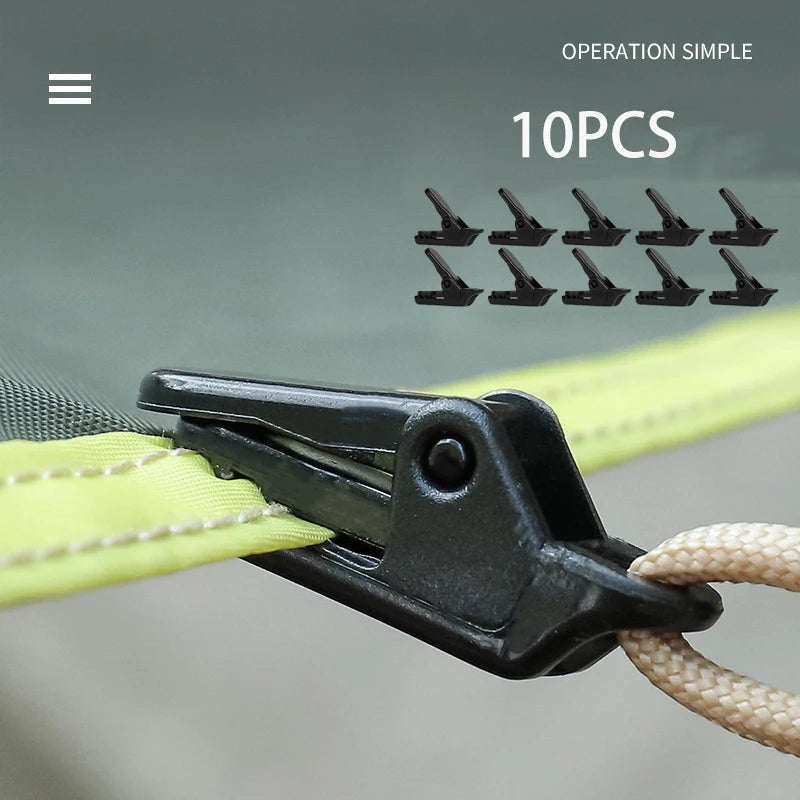 10Pcs Outdoor Tarp Clips | Heavy Duty Camping Tent Clamp Set