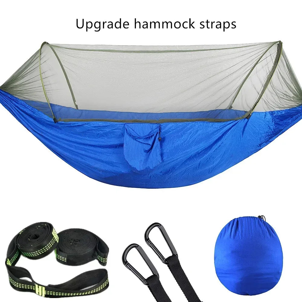 Pop-Up Portable Hammock with Mosquito Net | Lightweight Parachute Hammock