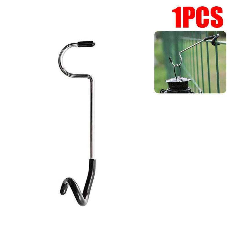 Stainless Steel Light Stand Holder Hooks | Portable Tent Pole Lamp Hanger