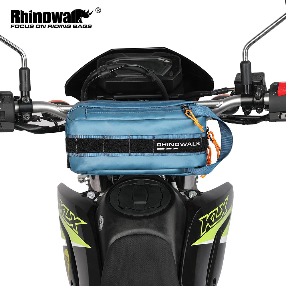 Motorcycle Front Handlebar Bag | 2.4L Motor Tank Bag & Multi-use Saddle Pack