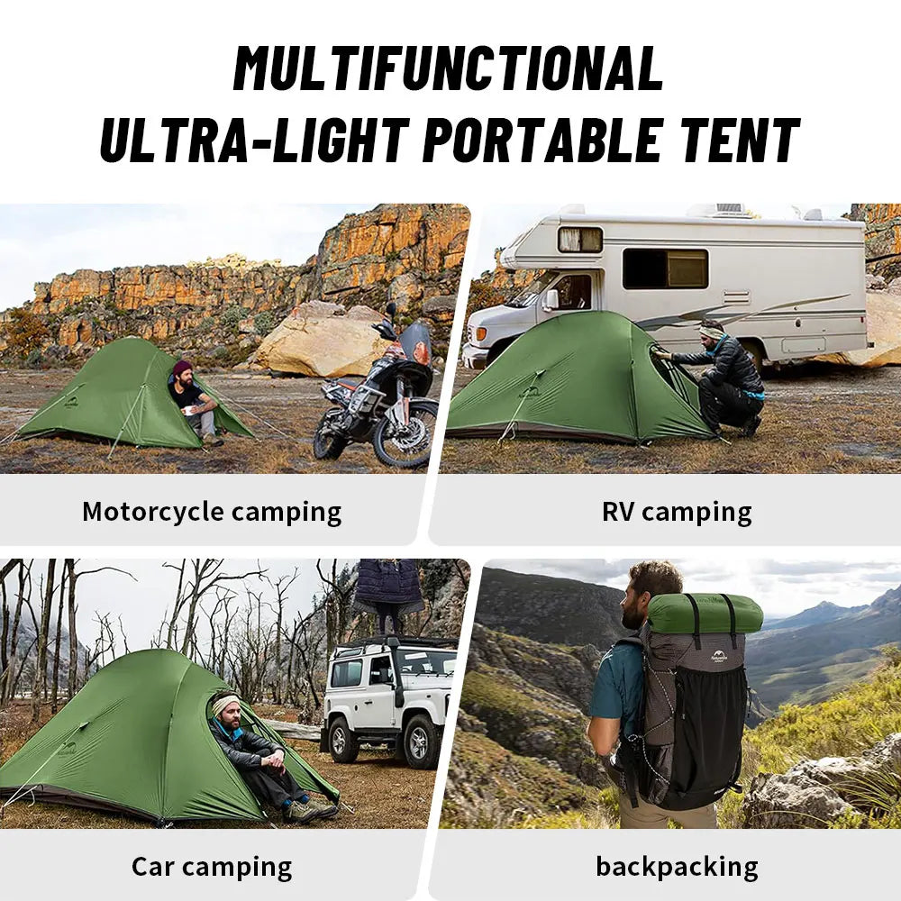 Naturehike Cloud Up 2 Ultralight 2 Person Camping Tent | 20D Waterproof
