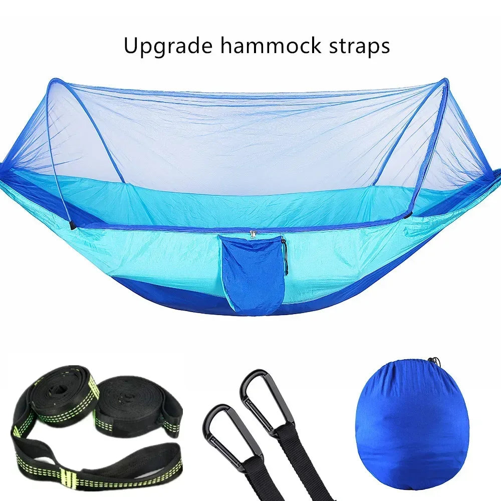 Pop-Up Portable Hammock with Mosquito Net | Lightweight Parachute Hammock