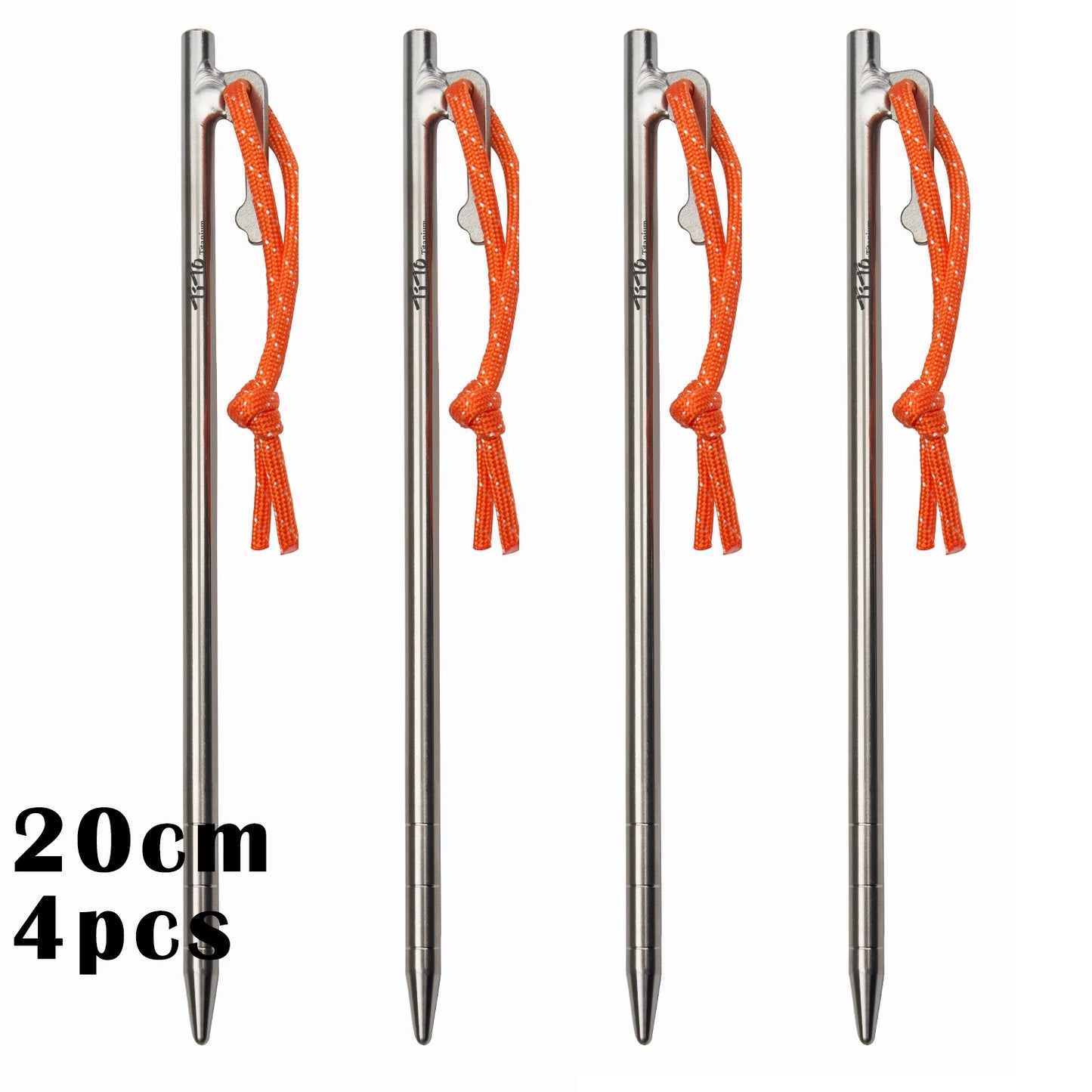 TiTo Titanium Alloy Tent Pegs | Ultralight Anti-bending Camping Stakes (20-40cm)