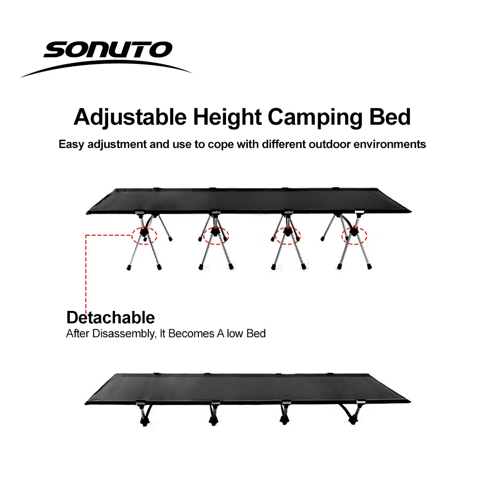 Military Camping Cot | Portable Folding Bed (210x80cm, 4kg Lightweight)